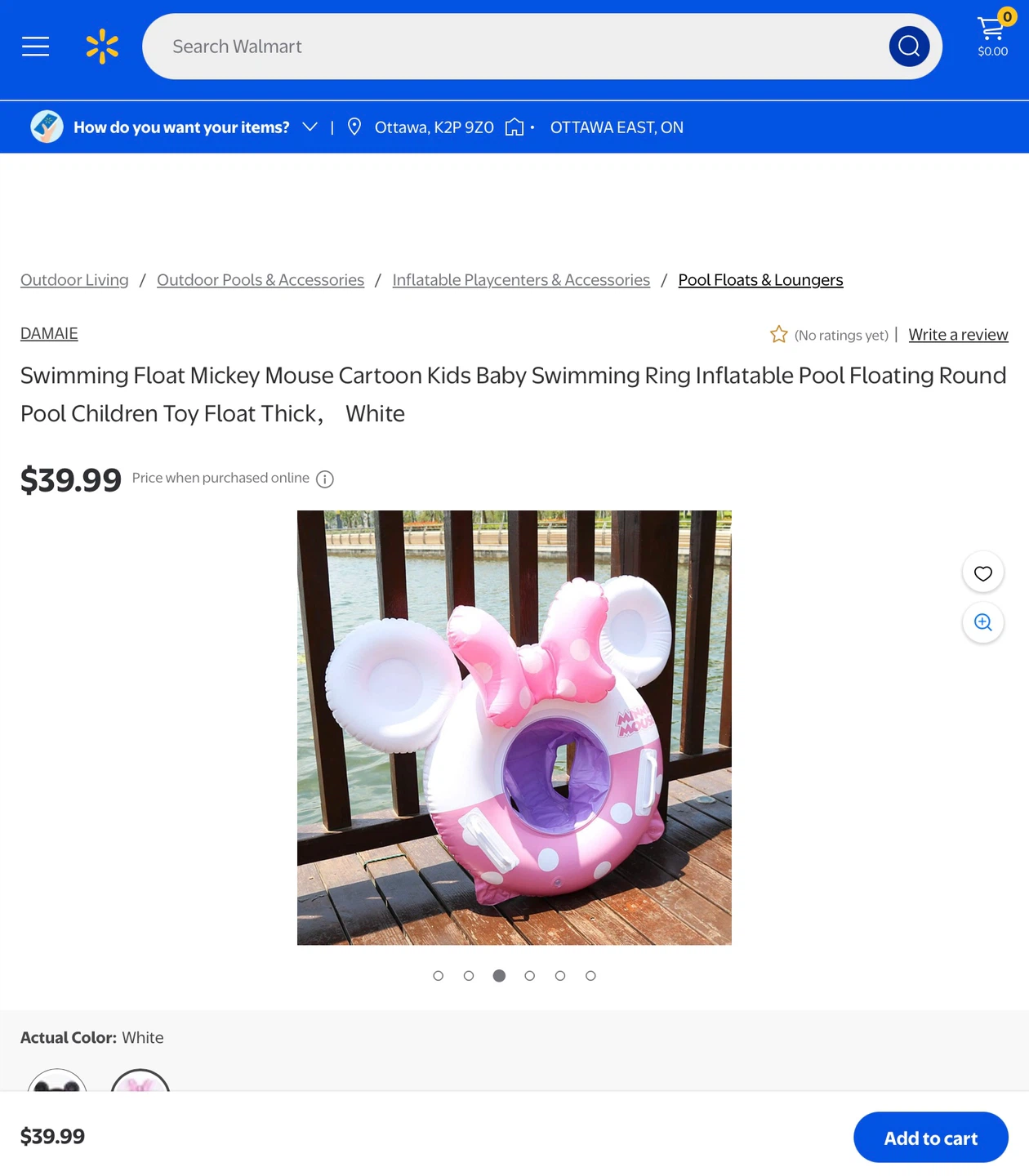 Minnie Mouse Baby Swimming Ring Float - photo 5