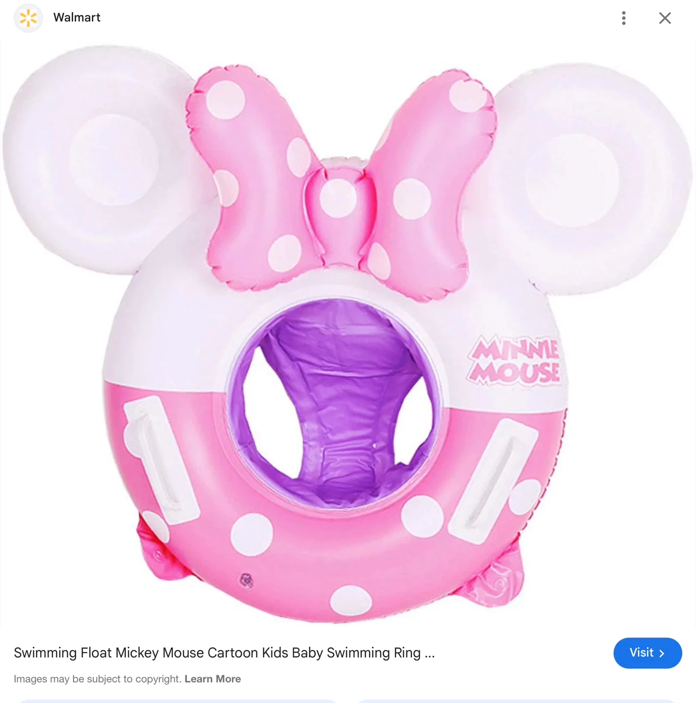 Minnie Mouse Baby Swimming Ring Float