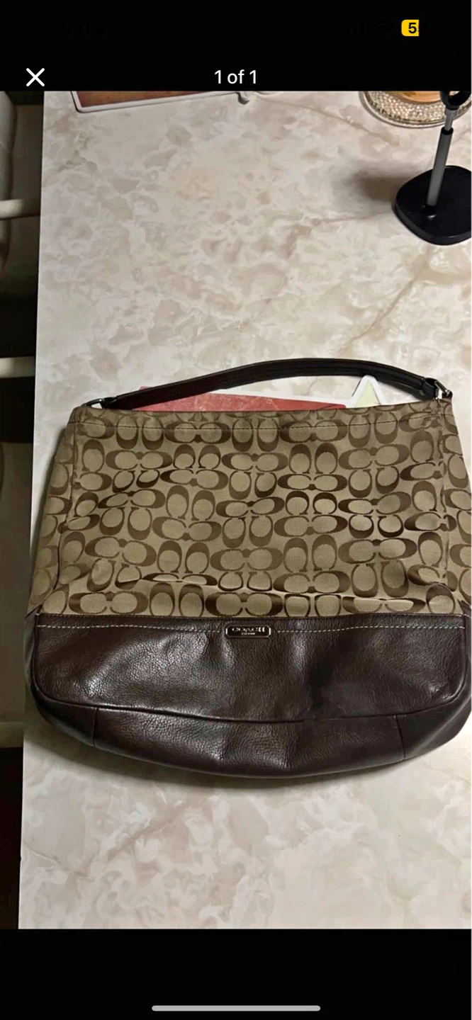 Fake Coach Monogram Hobo Bag