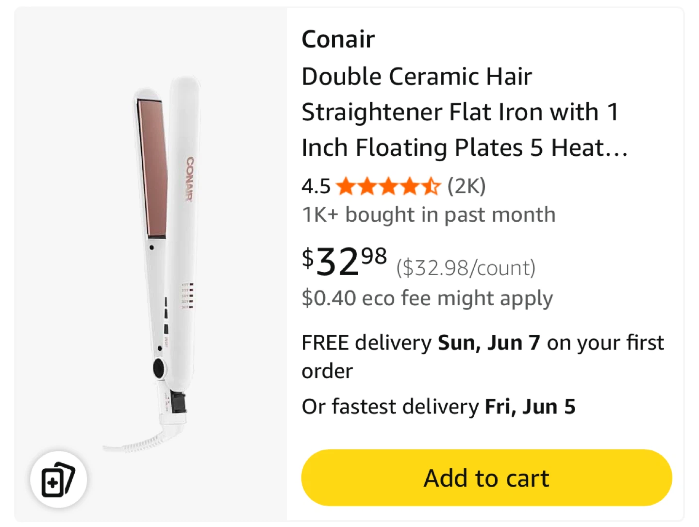 Conair Double Ceramic Flat Iron and Curling Iron - photo 4