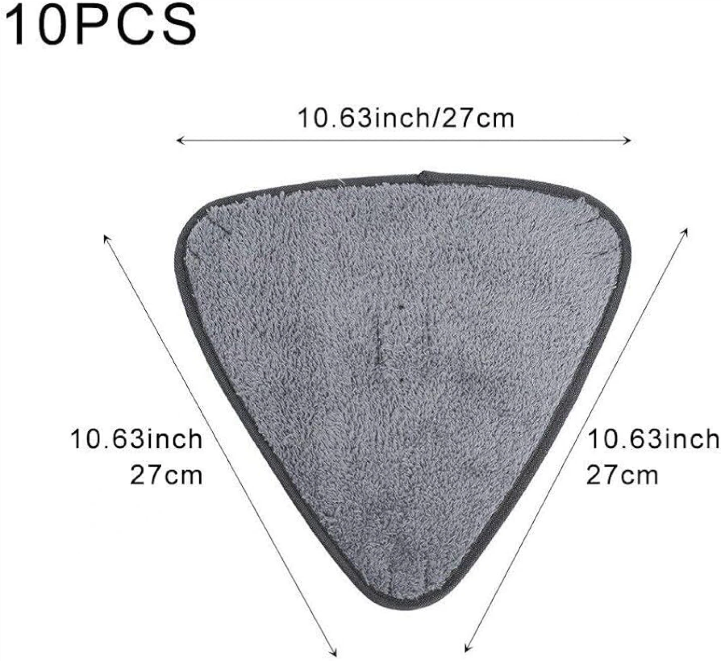 3 Pcs Triangular Microfiber Mop Pads