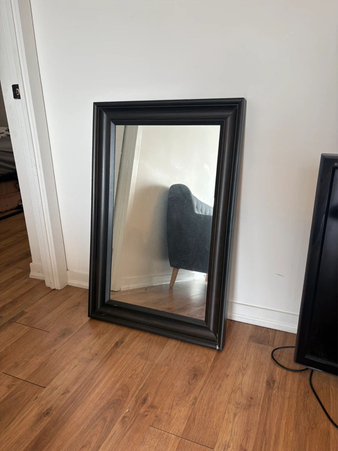 Dark Brown Framed Mirror - photo 2