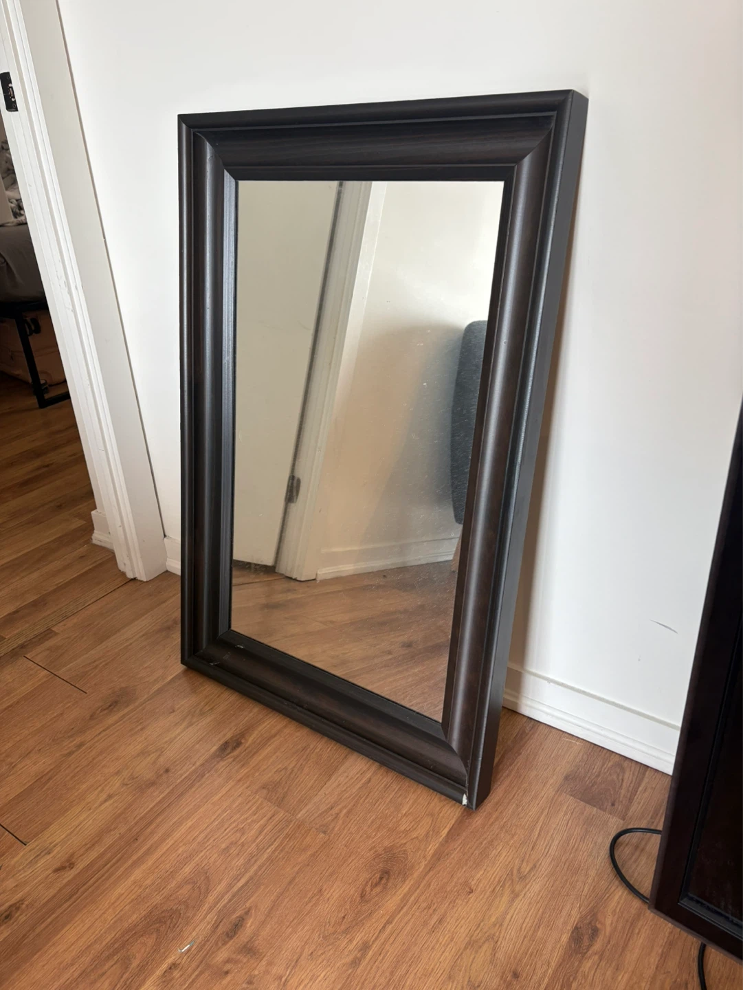 Dark Brown Framed Mirror