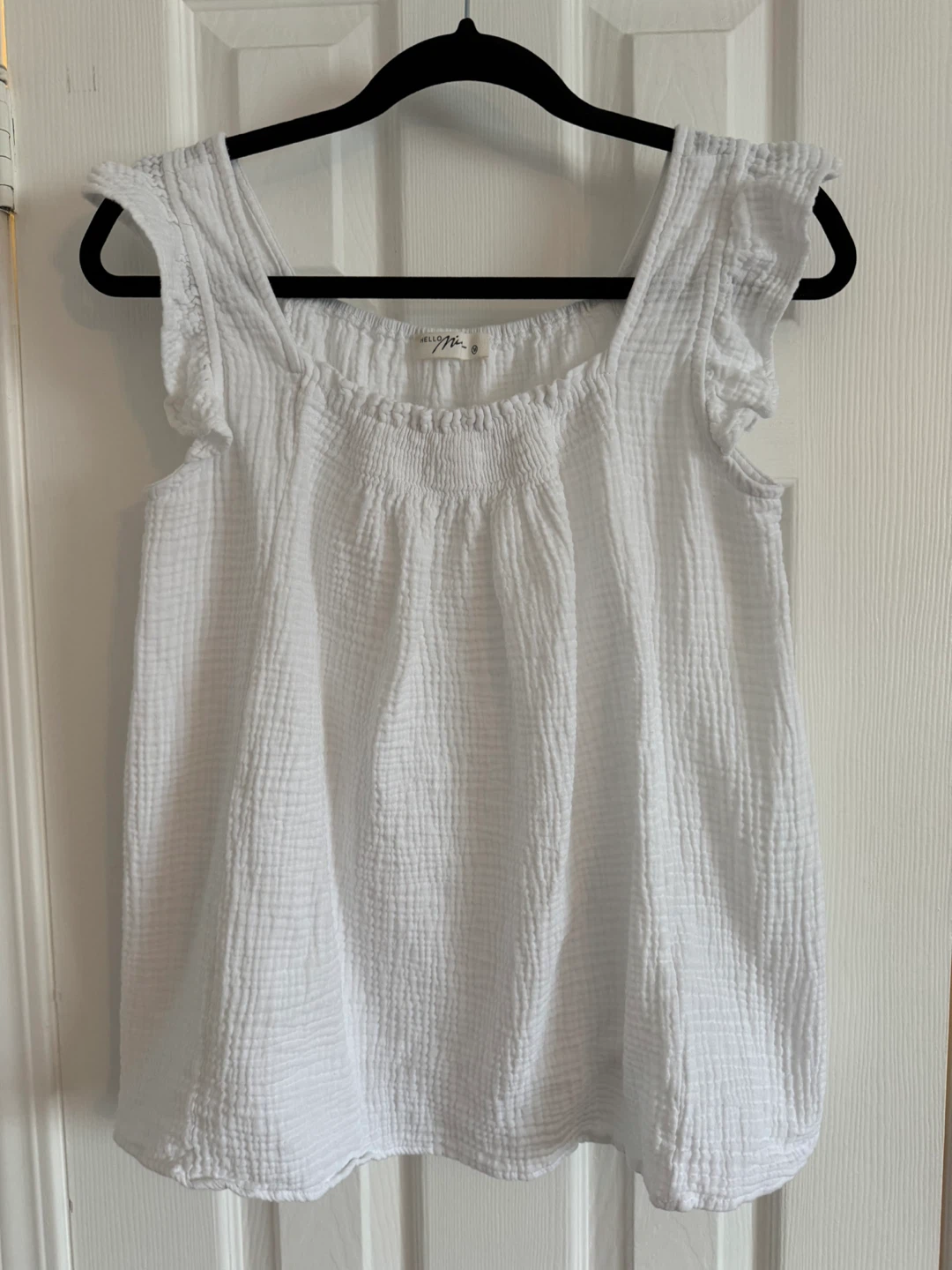 HELLO mi. White Gauze Top