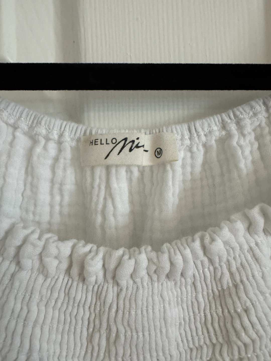 HELLO mi. White Gauze Top - photo 3