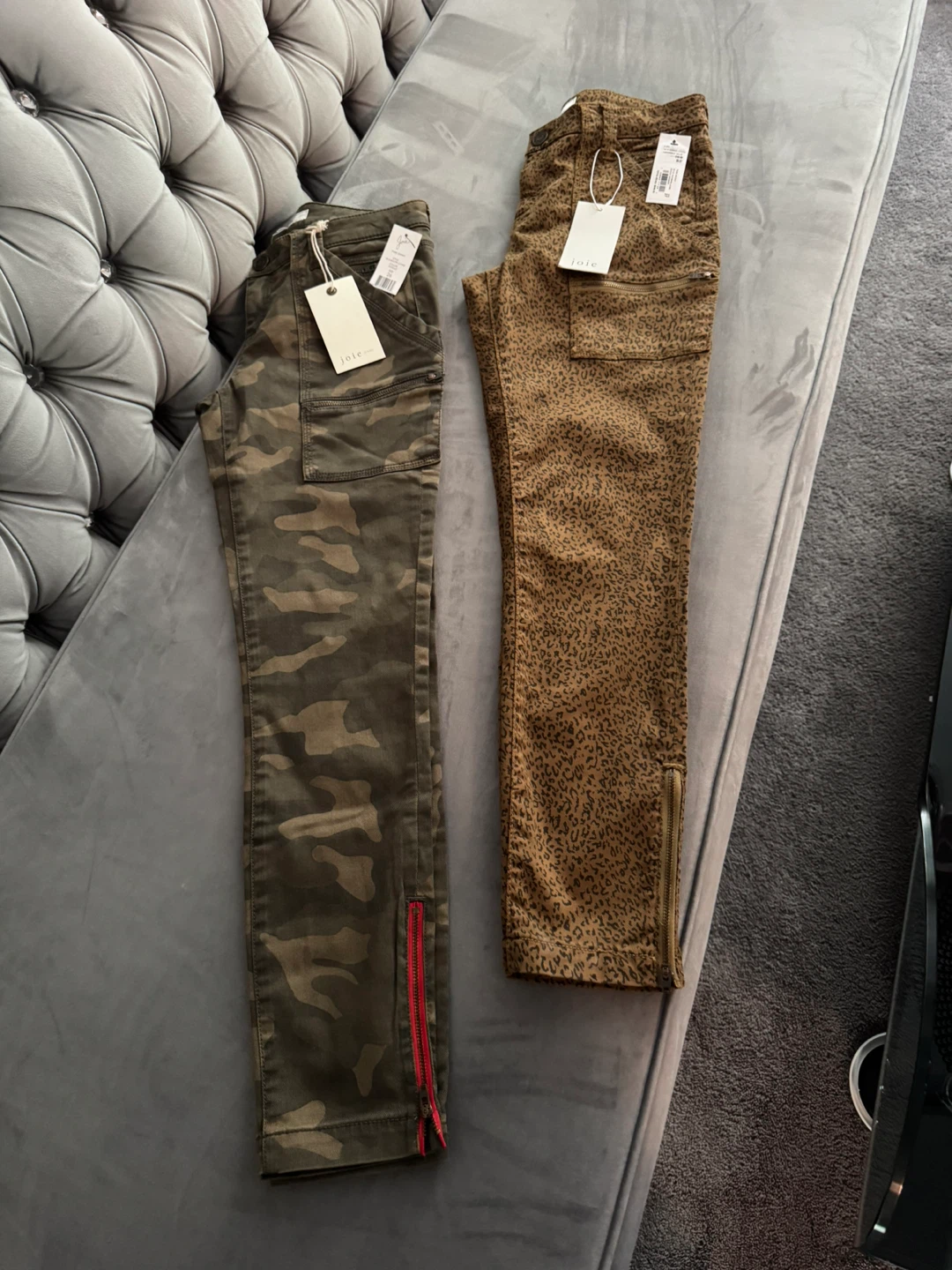 Joie Leopard Print Cargo Pants Size 27