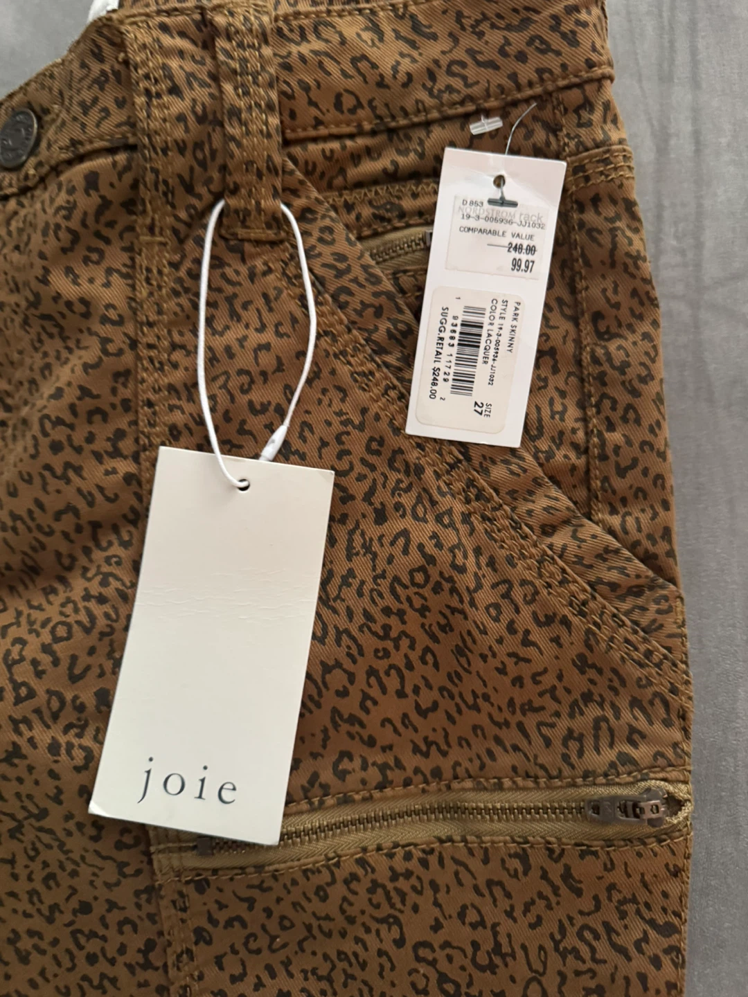 Joie Leopard Print Cargo Pants Size 27 - photo 3