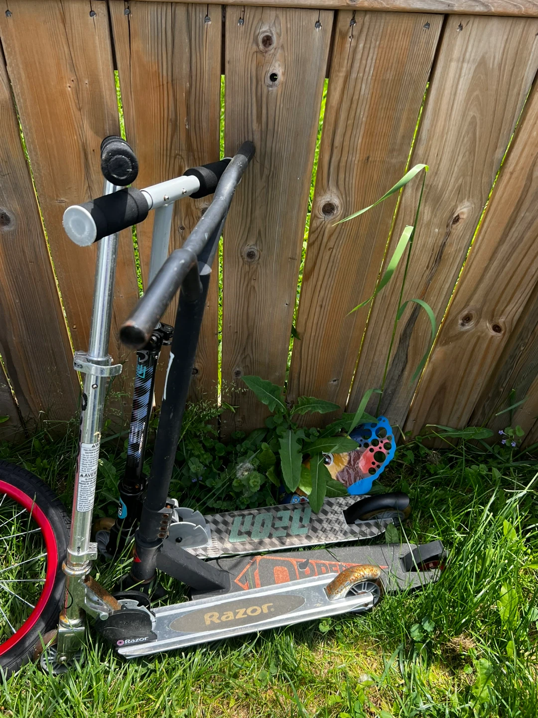 Razor Scooters (2) - Silver and Black