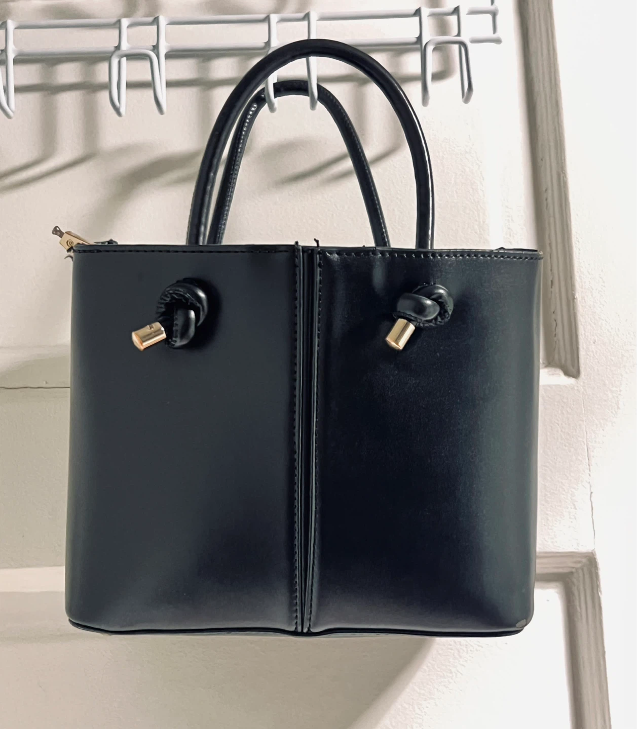 Zara Black Vegan Leather Handbag