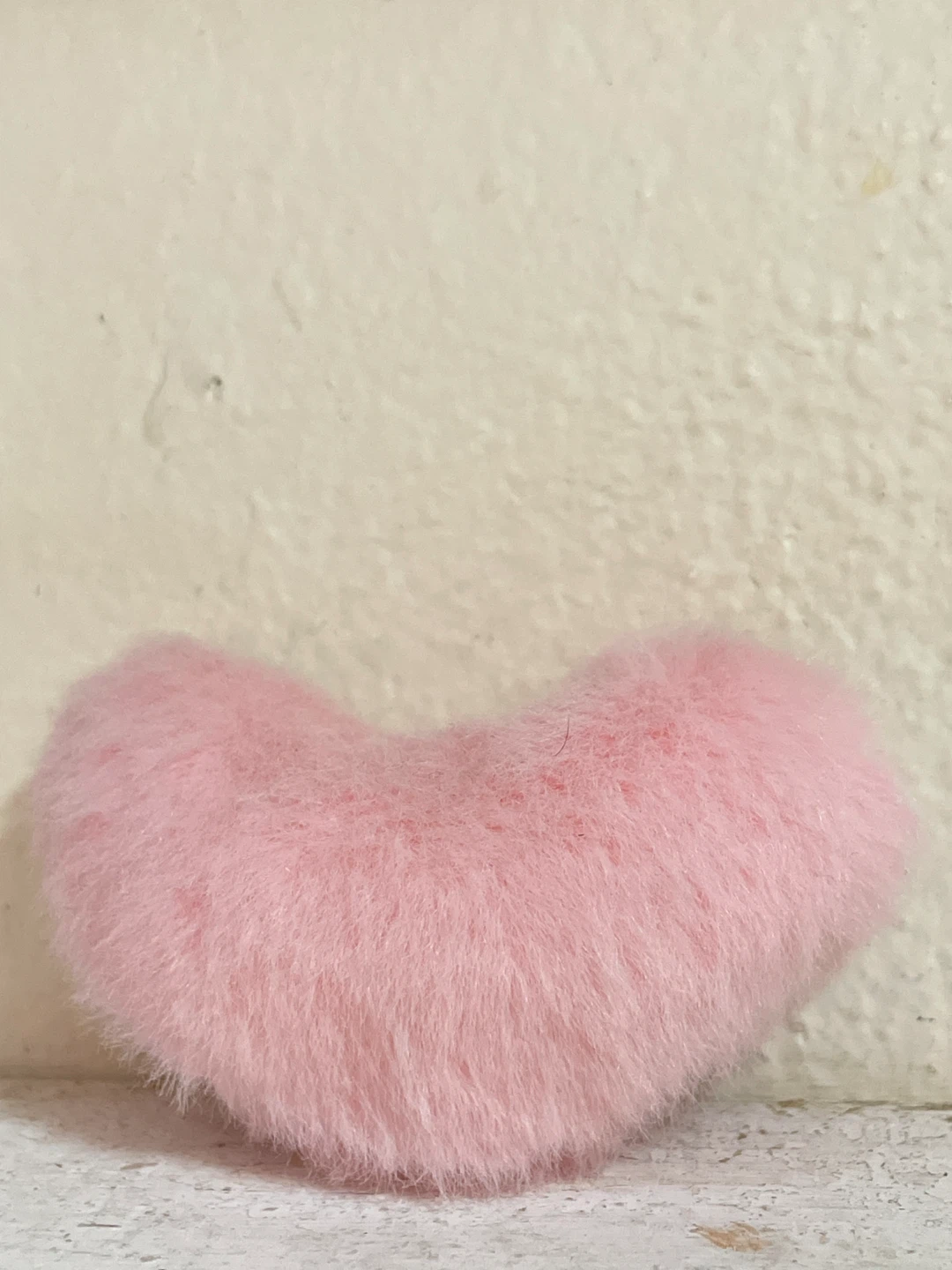 Pink Fuzzy Heart Pillow
