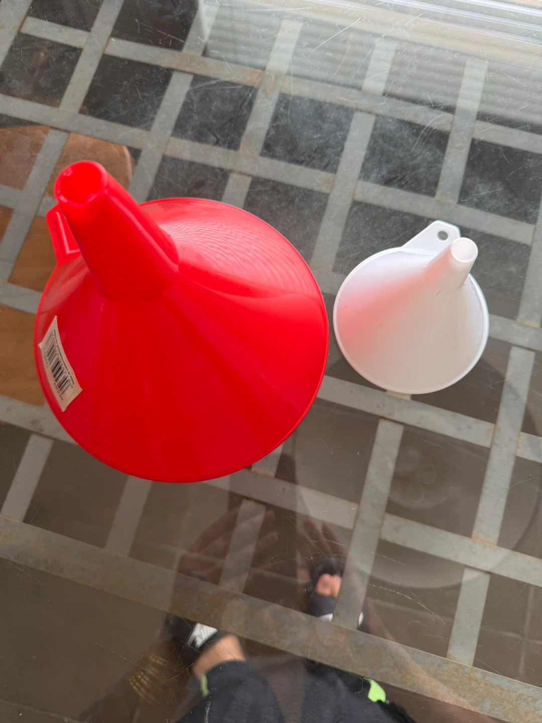 Red and White Funnels (Set of 2)
