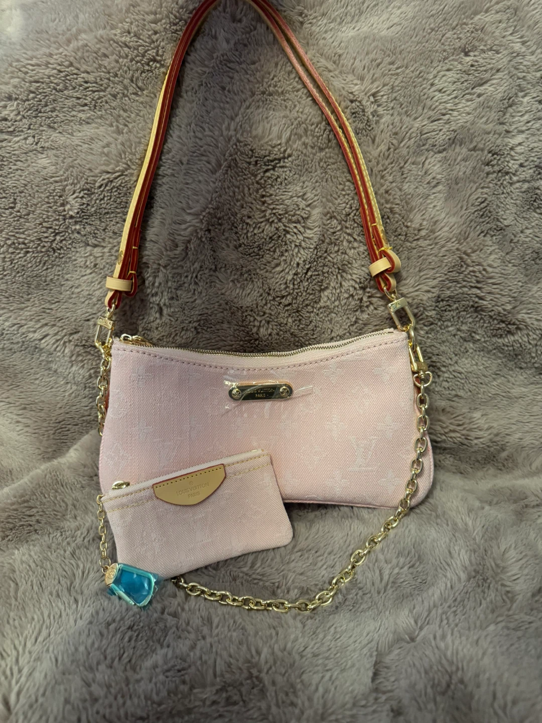 LV Pink Monogram Pochette