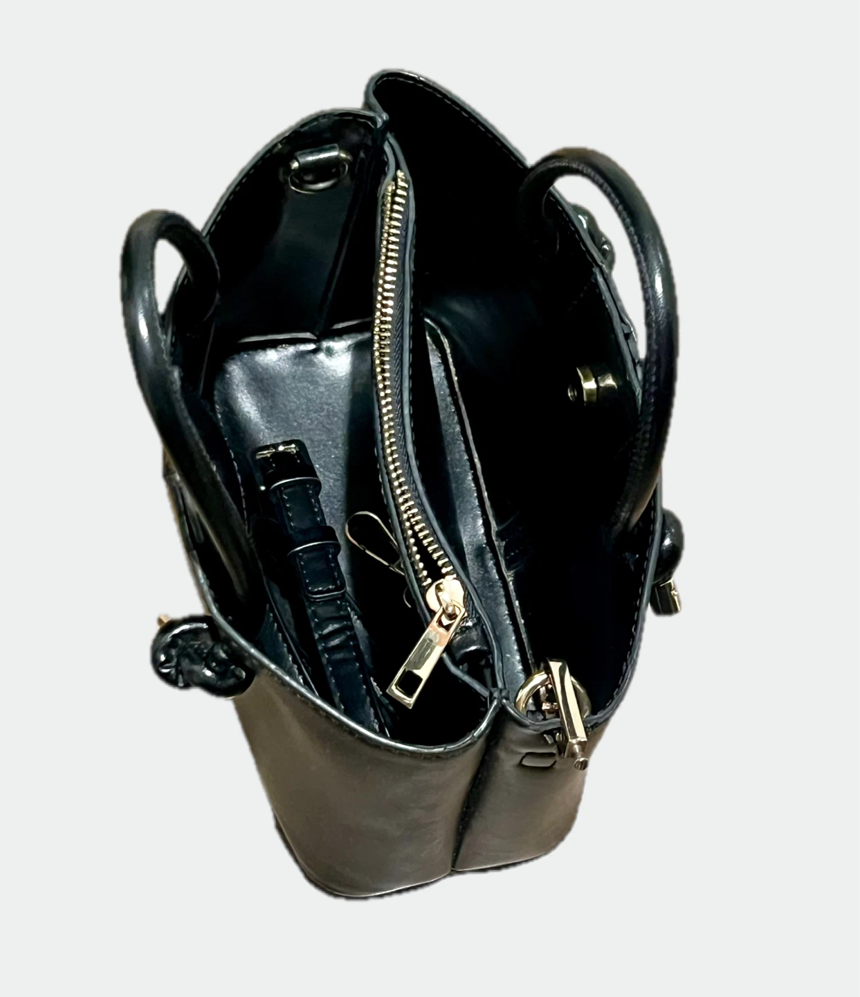 Zara Black Vegan Leather Handbag - photo 4