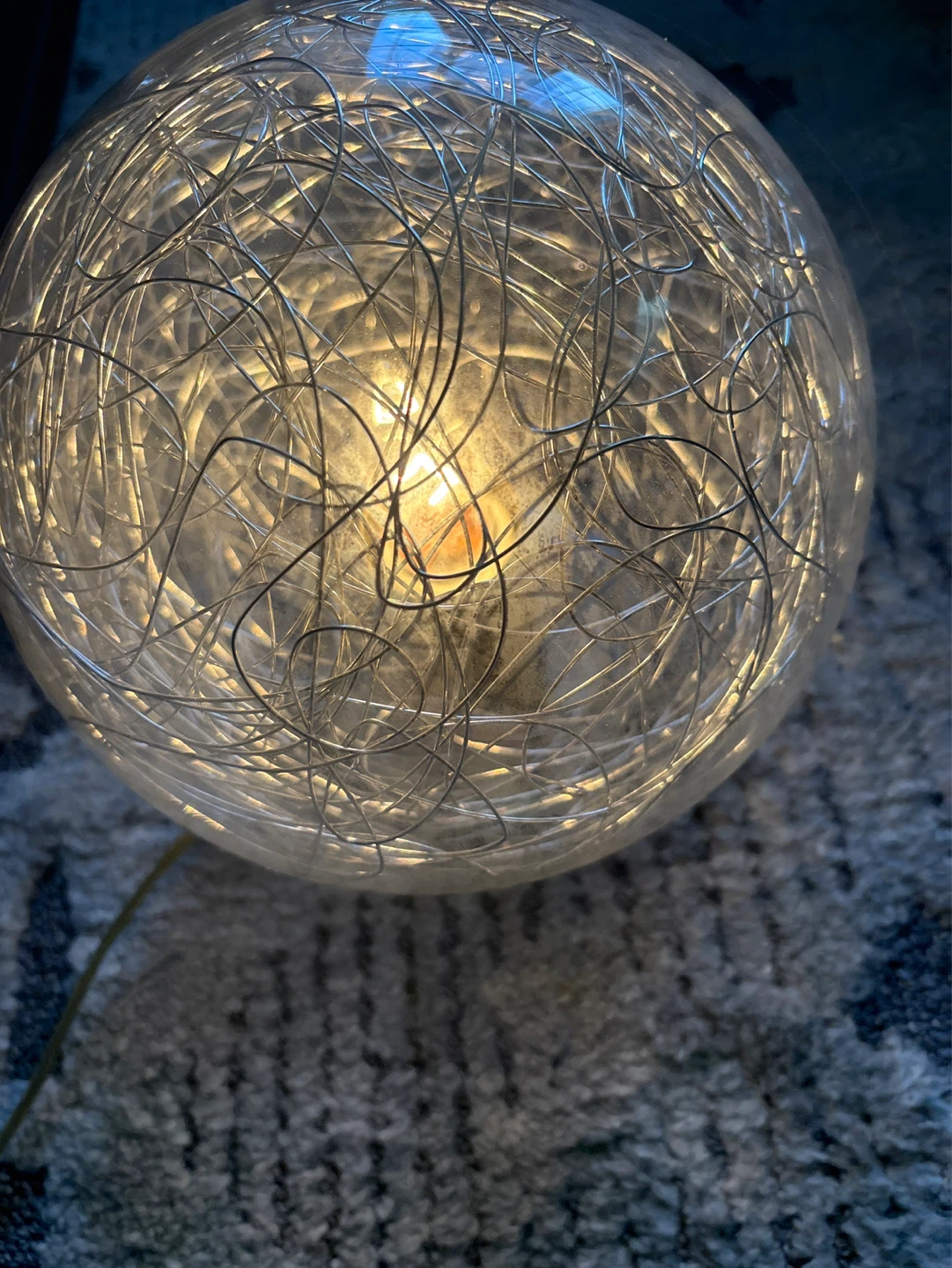 Decorative Orb Lamp with Wire Inlay - photo 2
