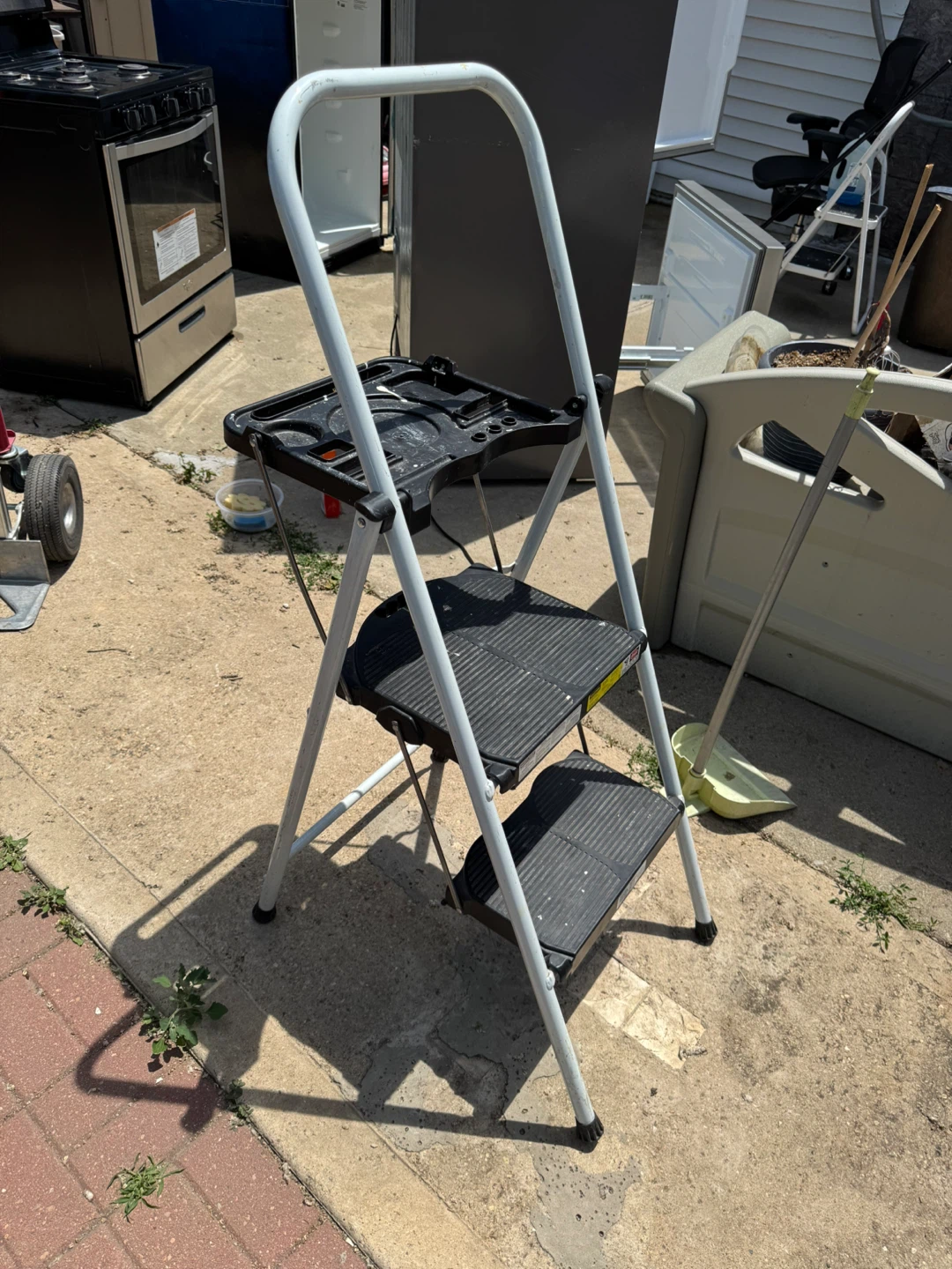 3-Step Folding Step Stool Ladder - photo 2