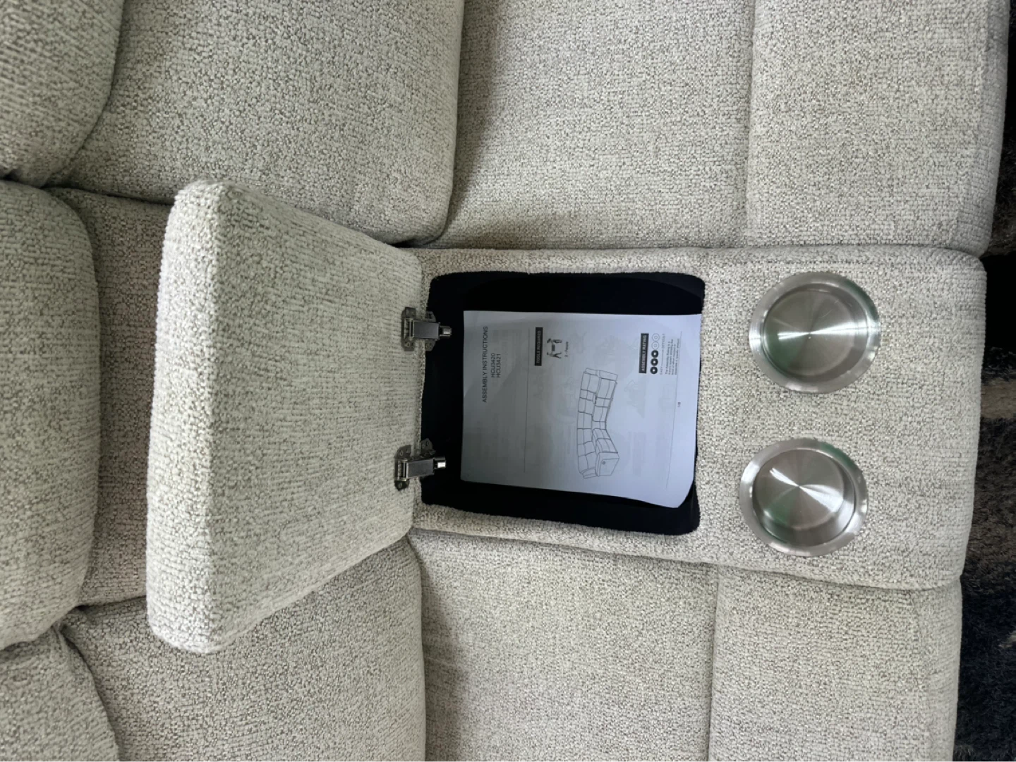 Grey manual reclining sectional (brand new) - photo 3