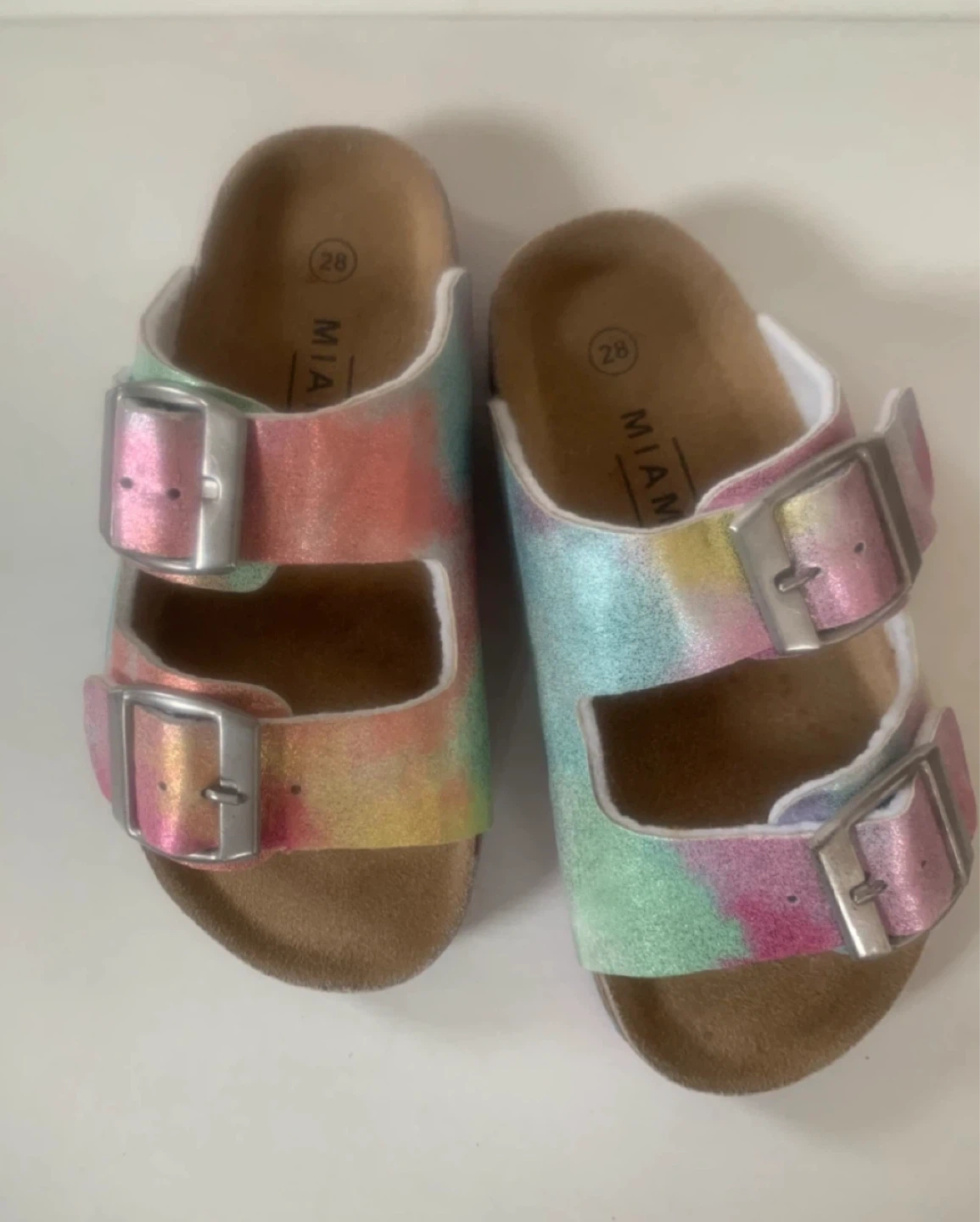 MIAMAJA Girl’s Tie-Dye Sandals - Size 11-11.5