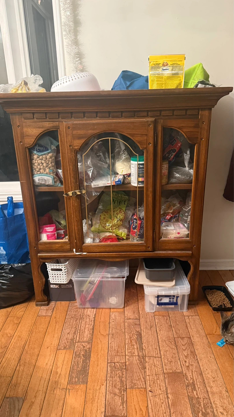 Wooden china cabinet