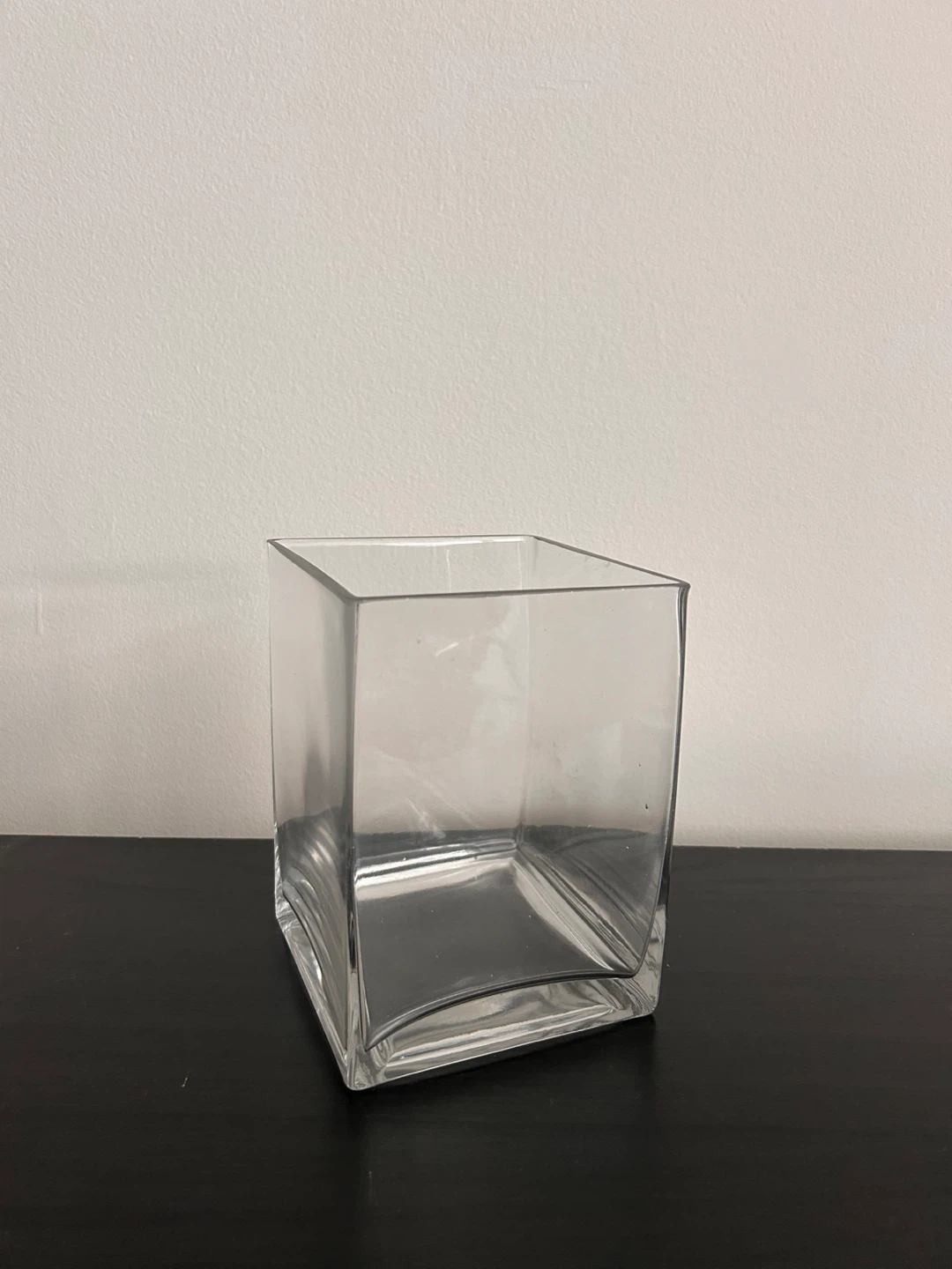 Clear Glass Cube Vase
