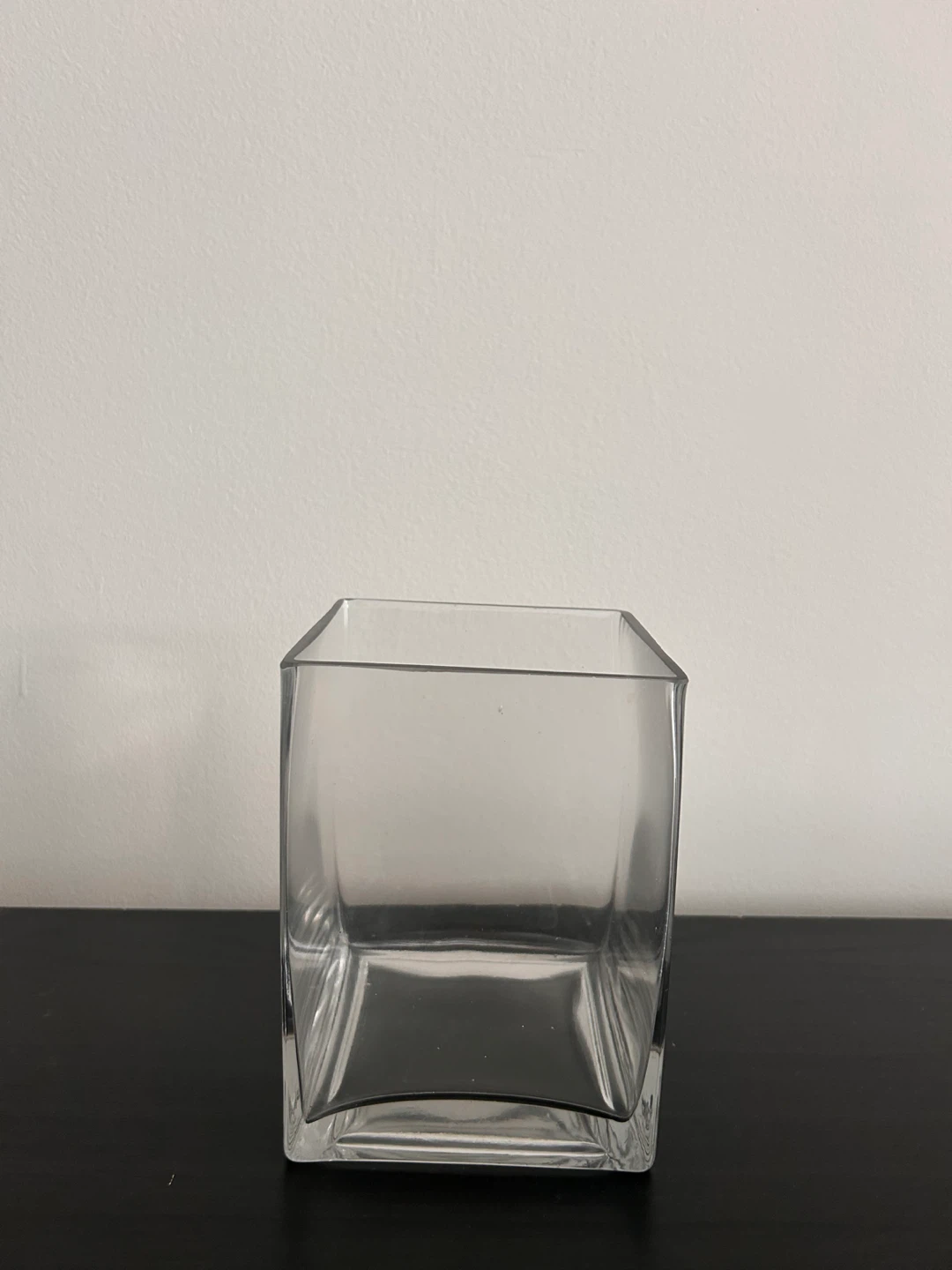 Clear Glass Cube Vase - photo 2