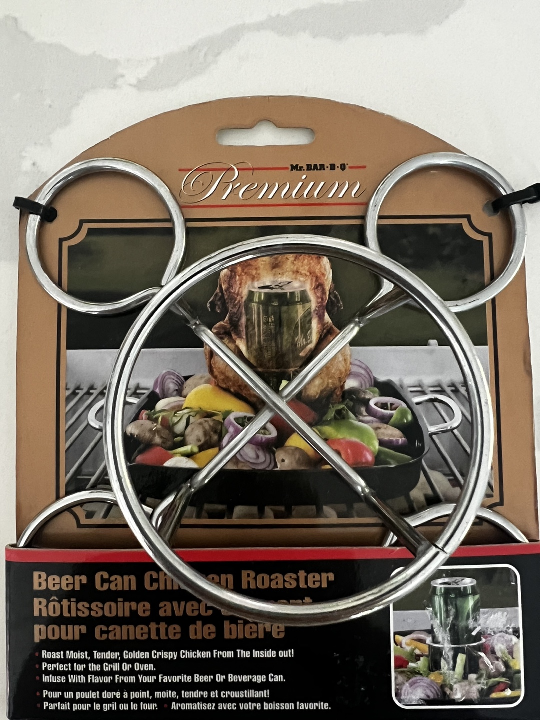 NEW Mr. BBQ Beer Can Chicken Roaster