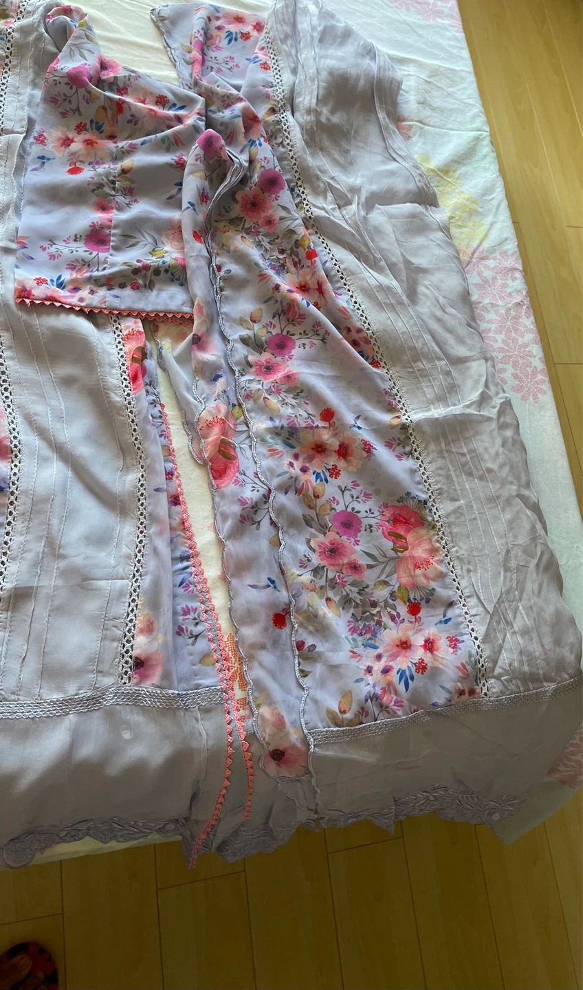 3-Piece Floral Print Outfit georgett stuff - photo 3
