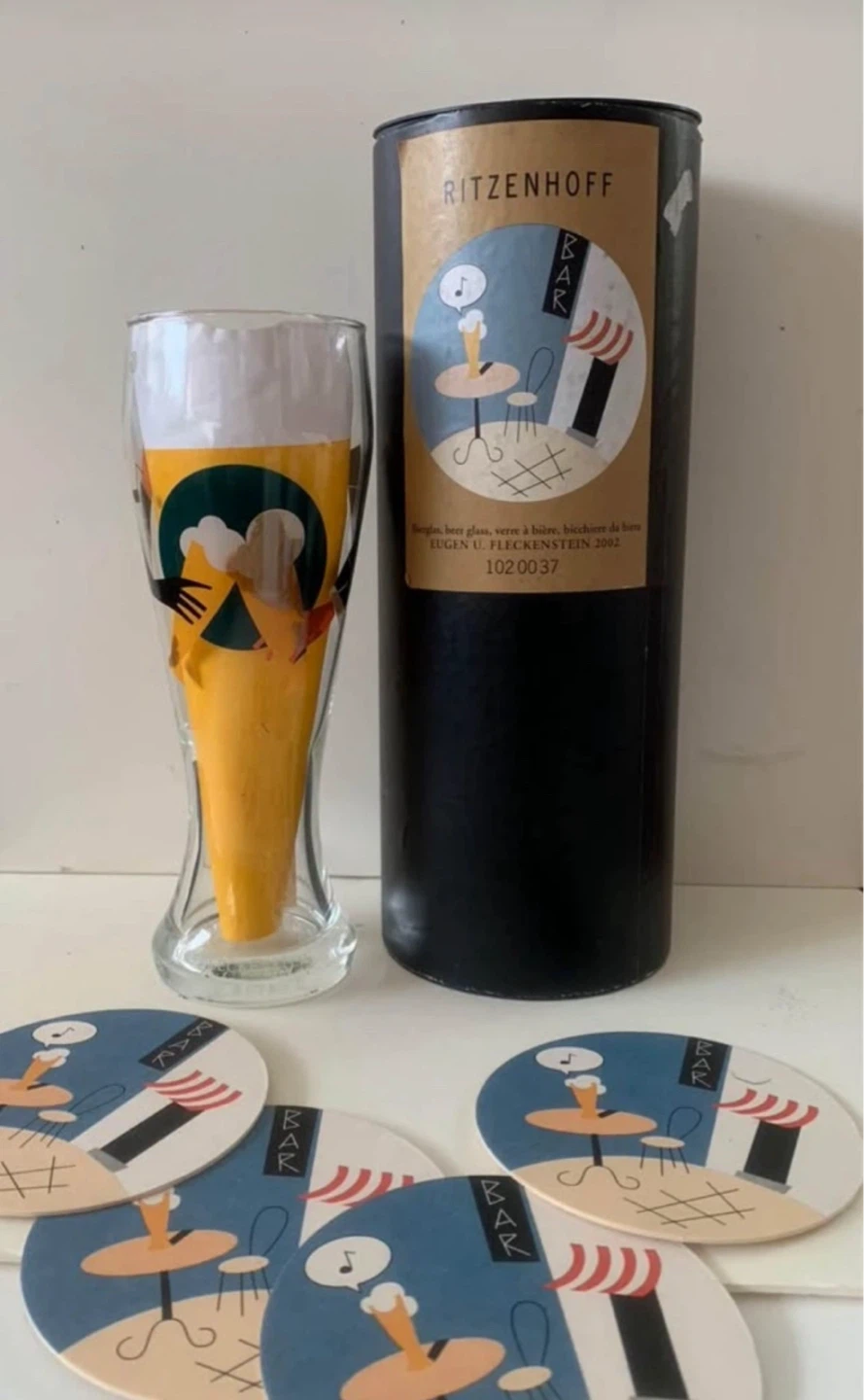 Ritzenhoff Beer Glass with Coasters