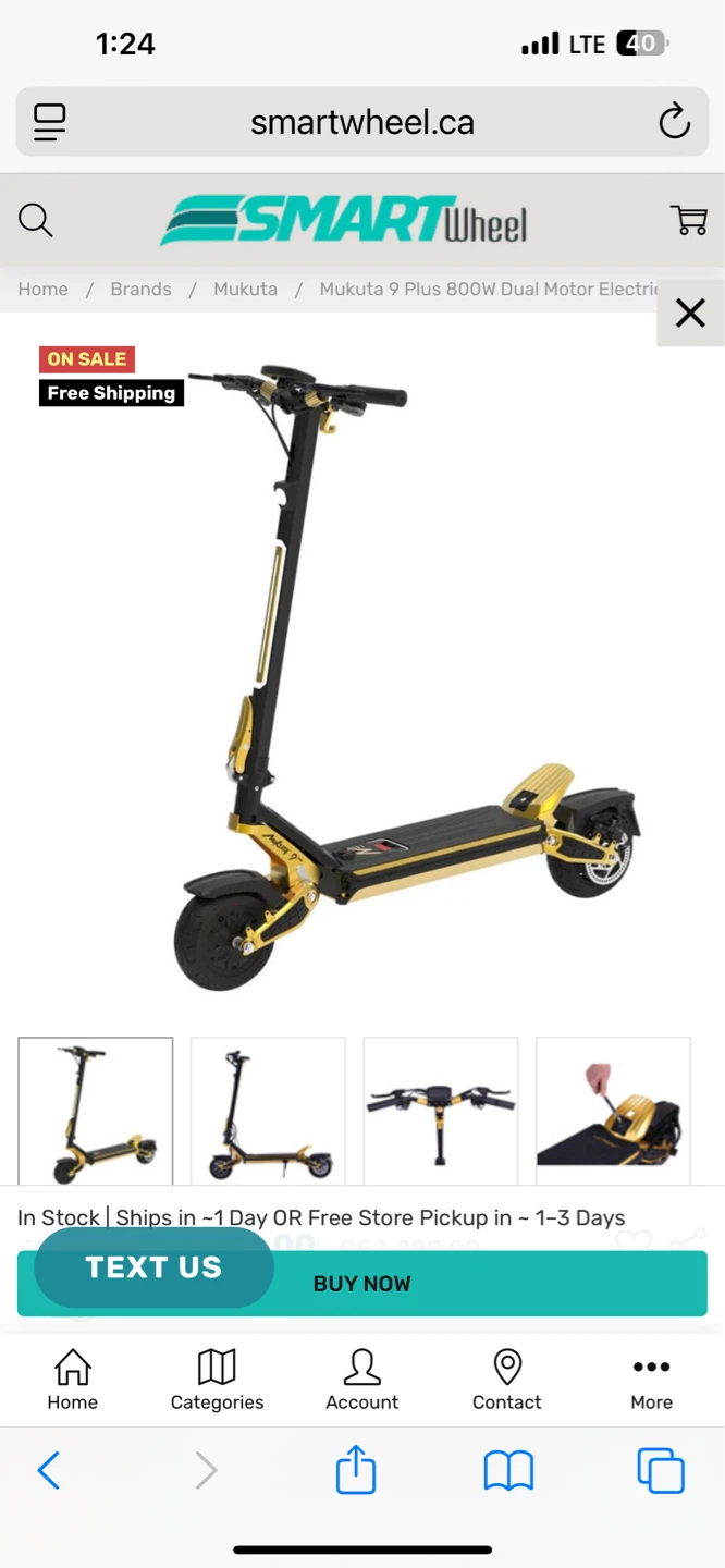 Mukuta 9 Plus 800W Dual Motor Electric Scooter