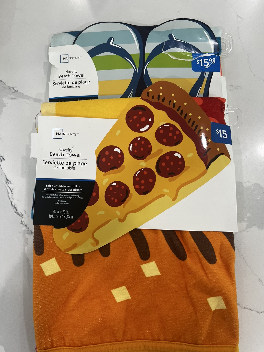 NEW Mainstays Novelty Beach Towel - Pizza Design
