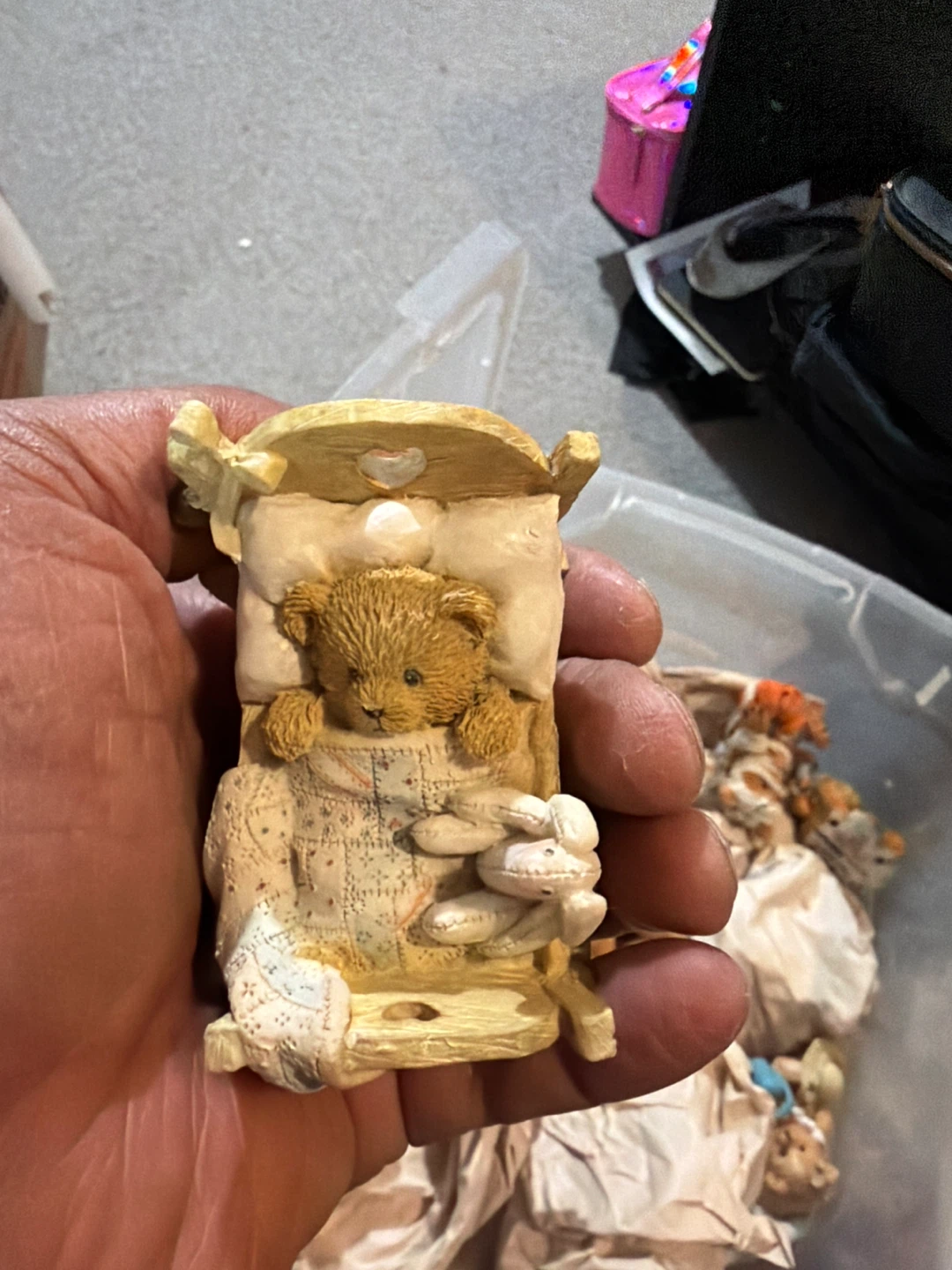 Enesco "Cradled With Love" Baby Bear Figurine