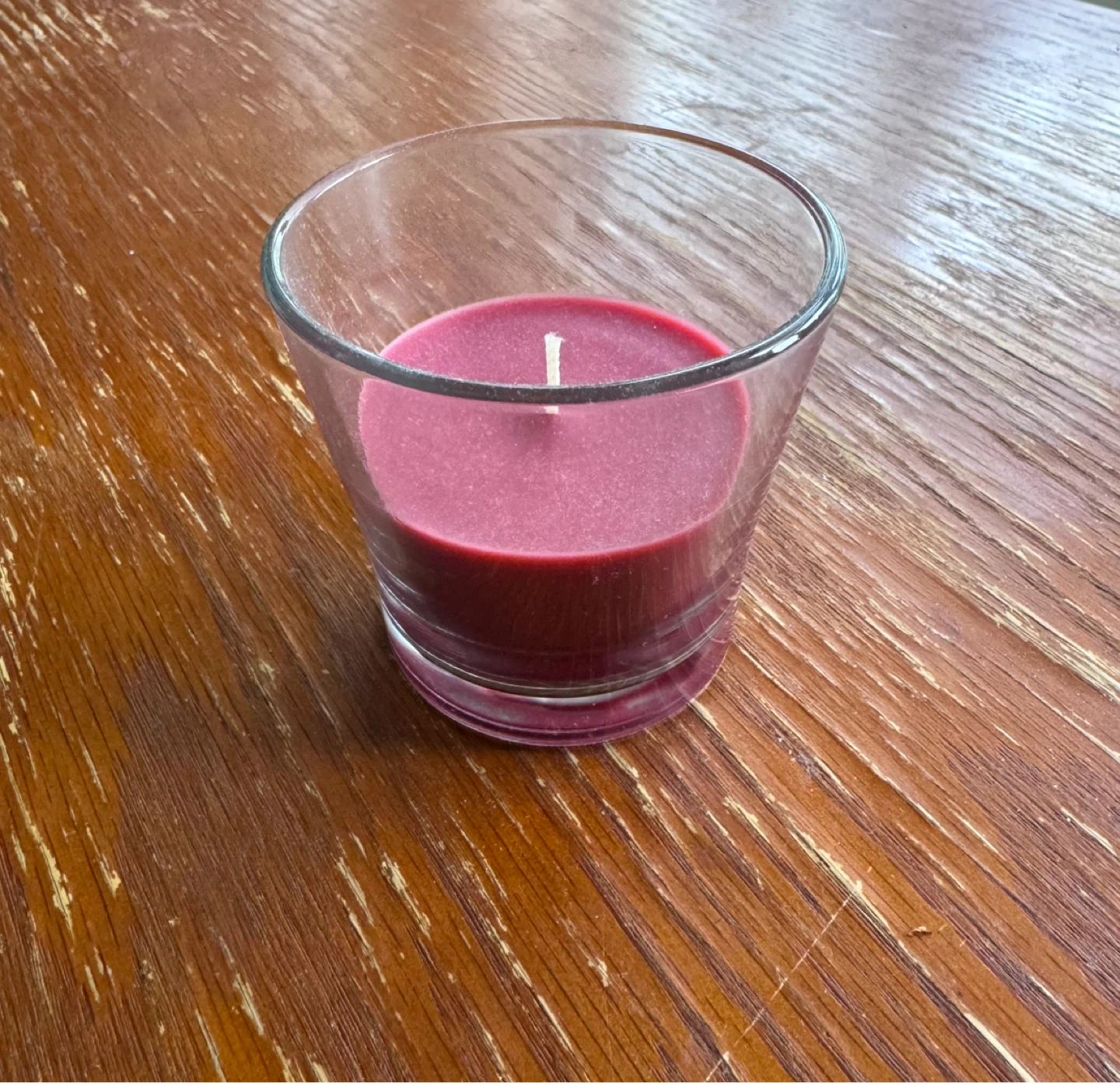 Glass Jar Candle - Red