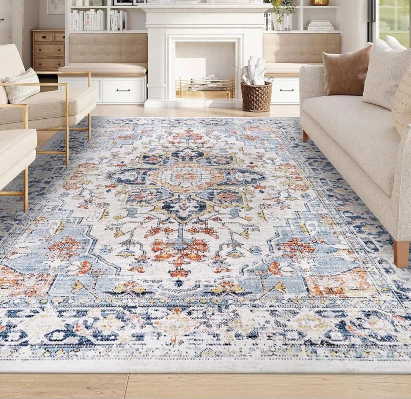 Area Rug with Vintage Persian Design 8x10