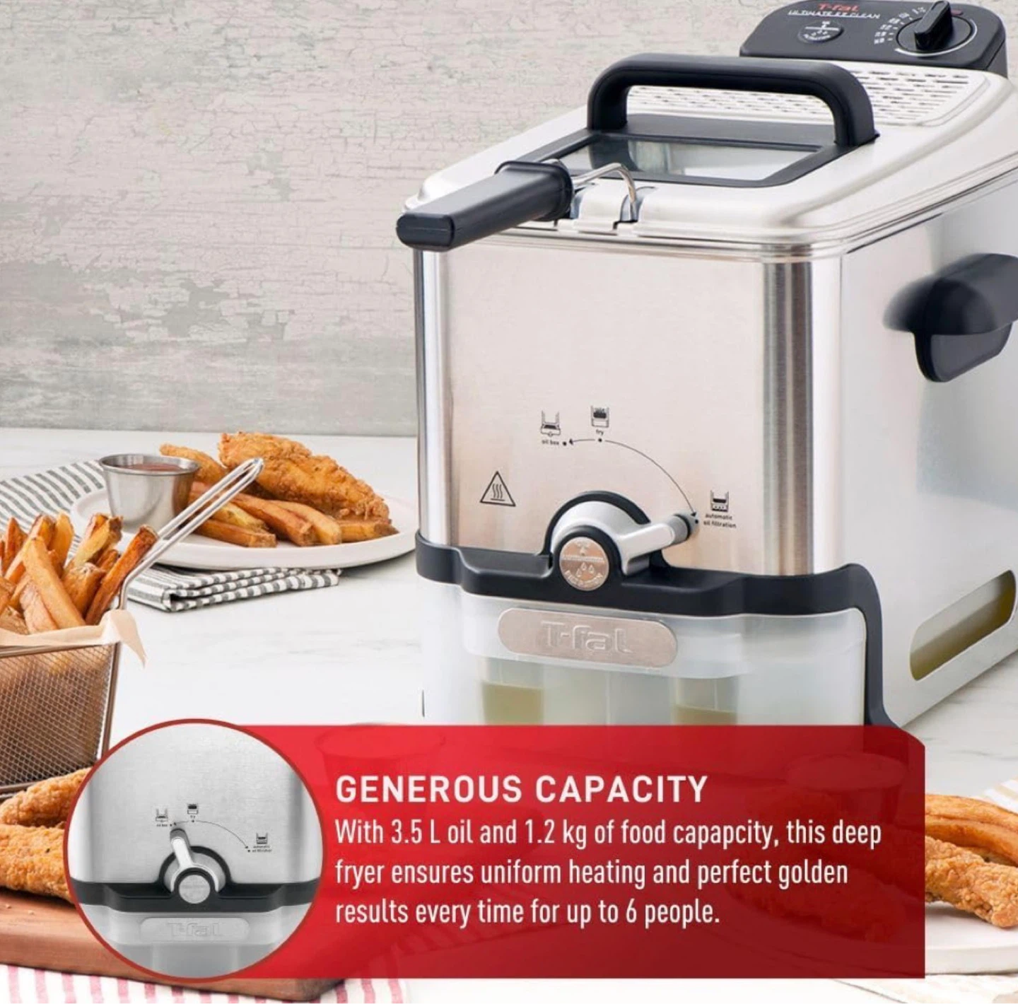 T-fal Deep Fryer with Automatic Oil Filtration - photo 4