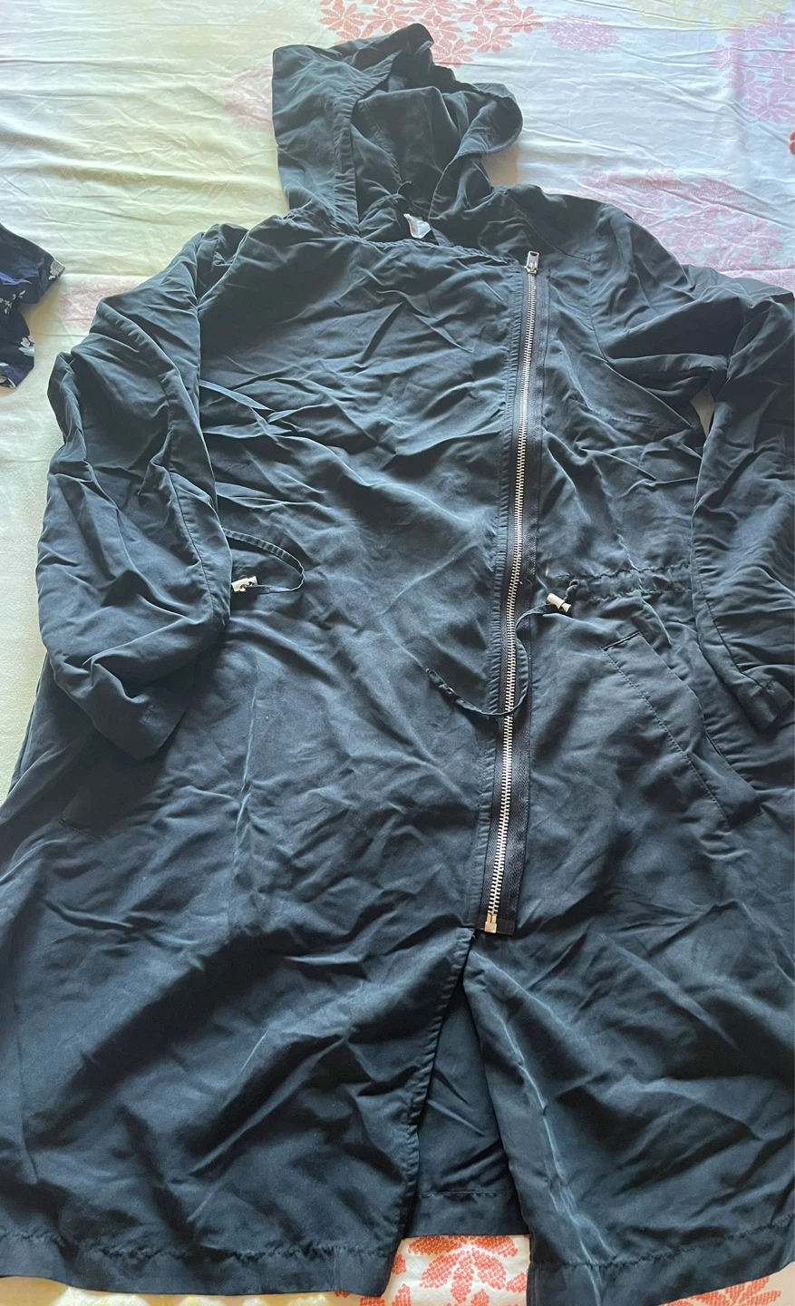 Black Hooded Parka Jacket