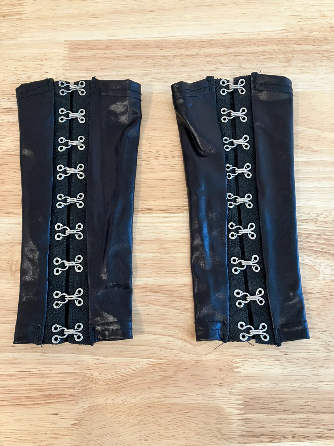 Coquette Black Faux Leather  arm sleeves