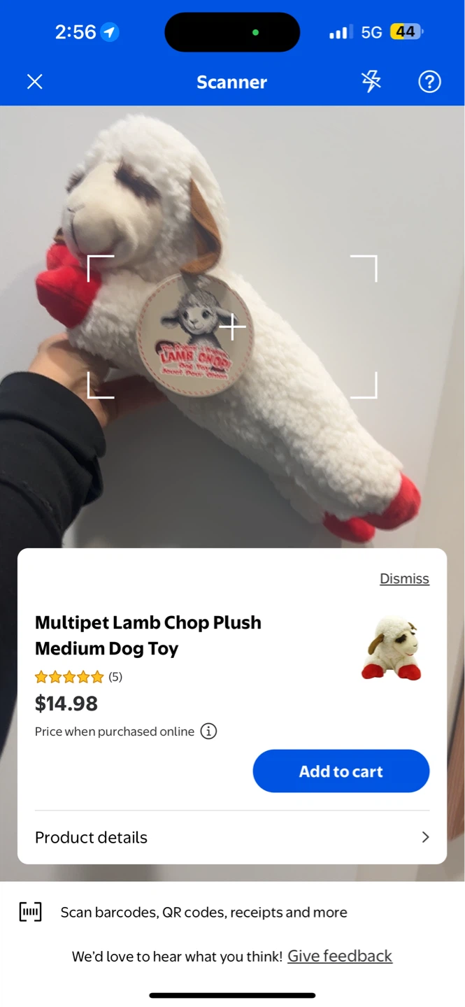 Multipet Lamb Chop Plush Medium Dog Toy - photo 2