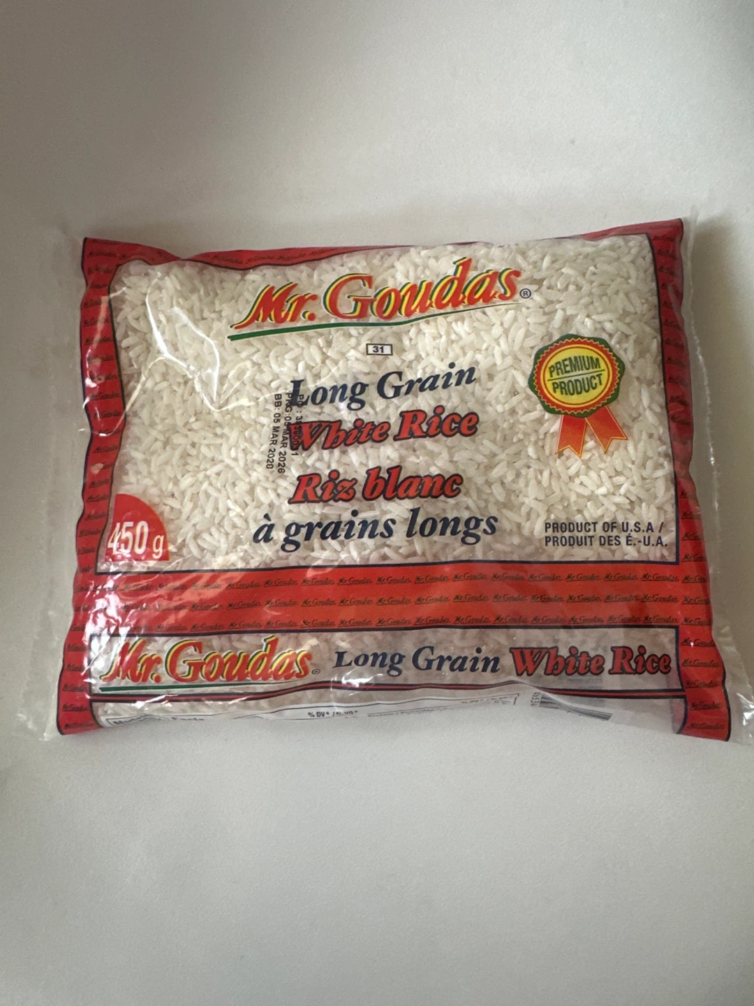 Mr. Goudas Long Grain White Rice 450g