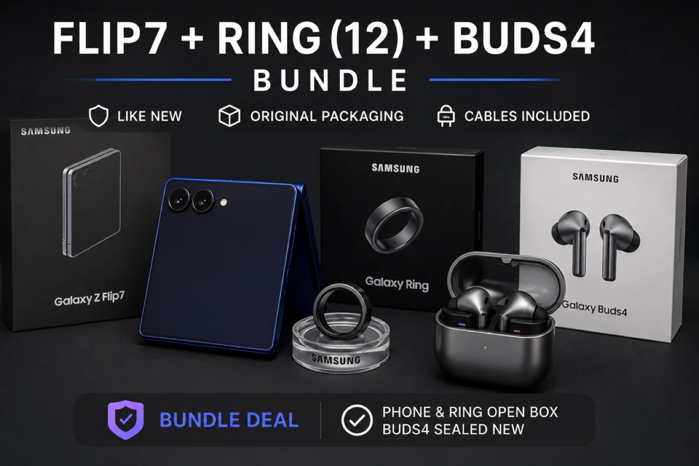 Samsung Bundle phone+ring+buds
