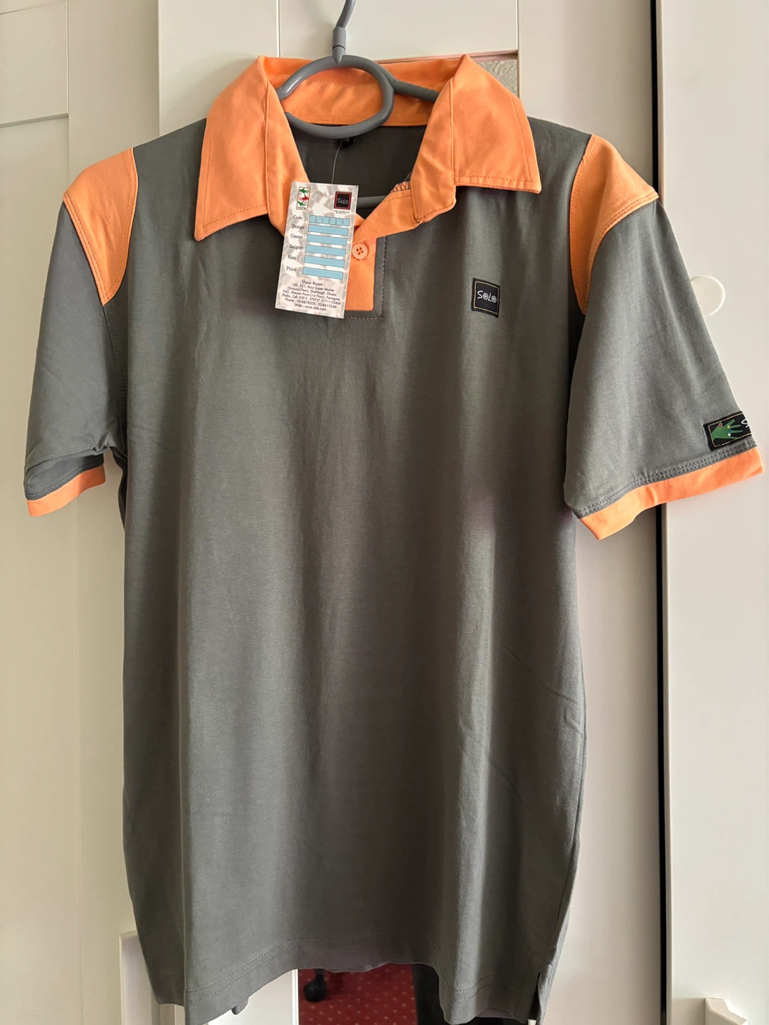 Solo Gray & Orange Polo Shirt