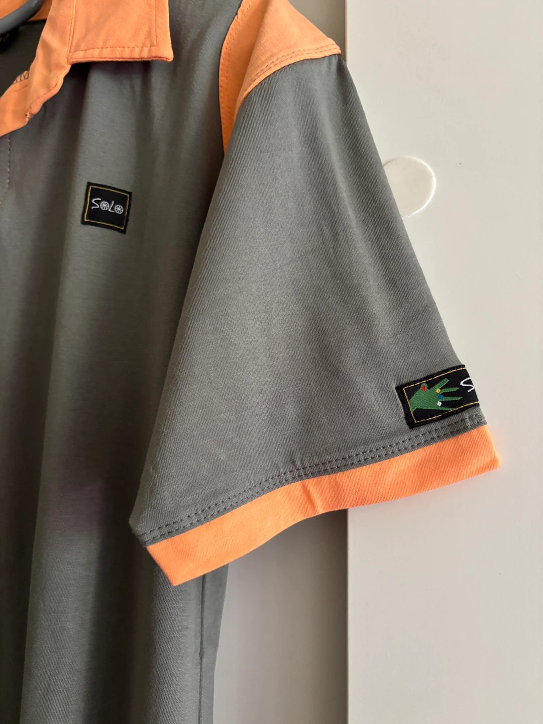 Solo Gray & Orange Polo Shirt - photo 3