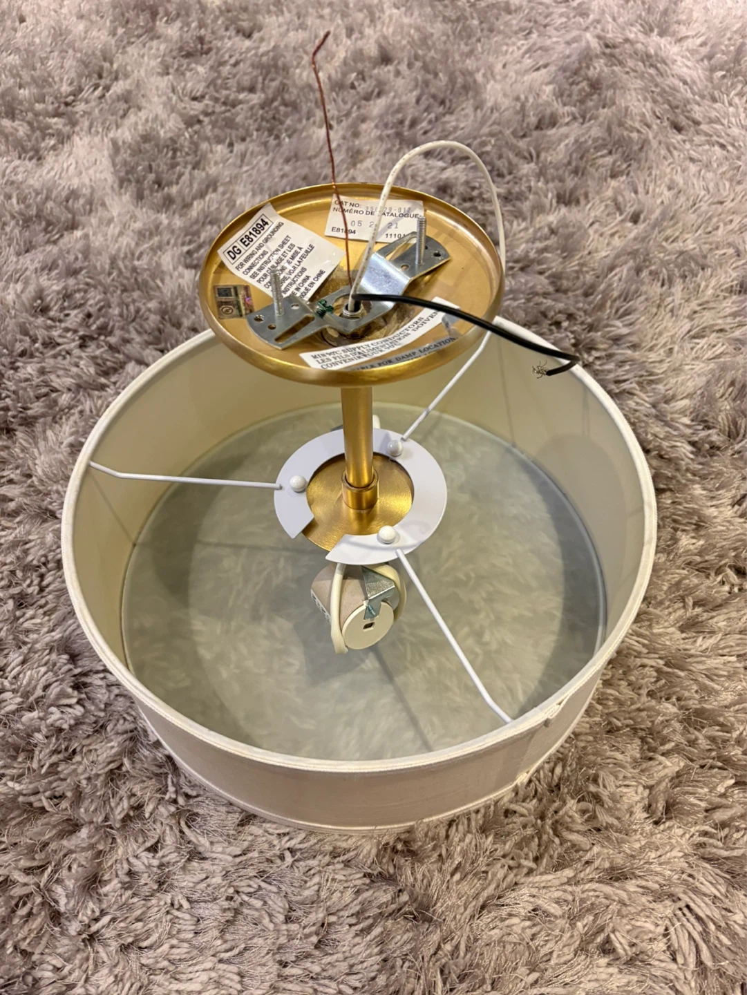 Brass Flush Mount Ceiling Light Fixture - photo 2