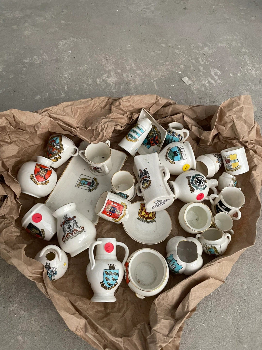 Collection of Ceramic Decorative Mugs and Vases
