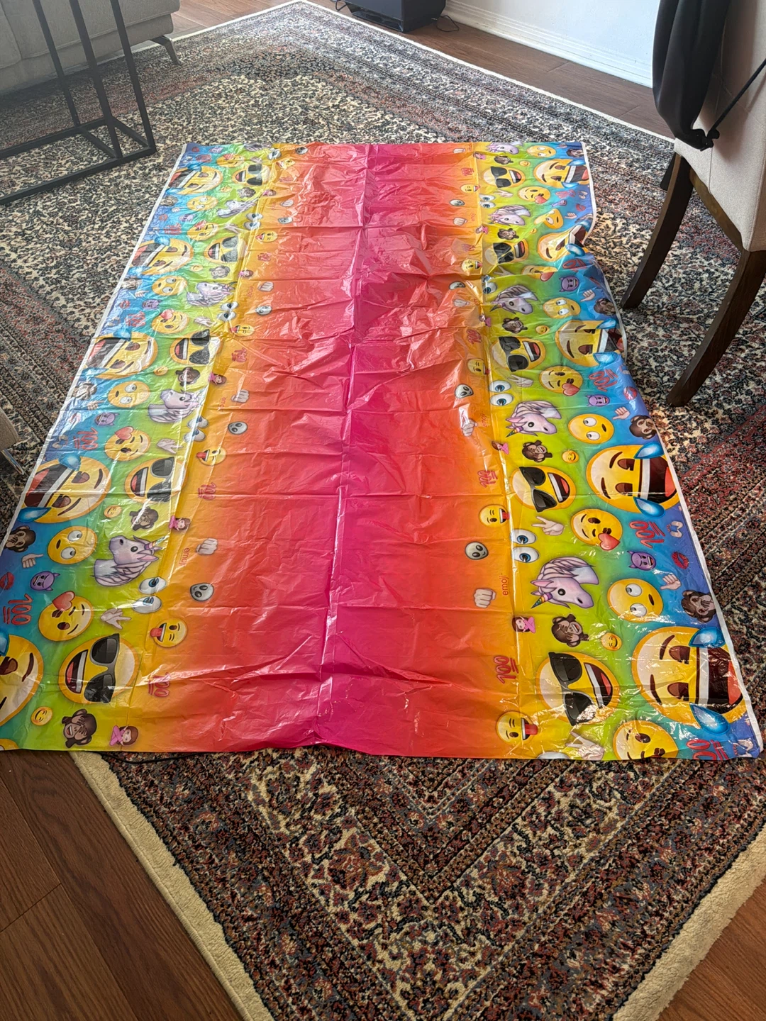 Emoji and Unicorn Tablecloth