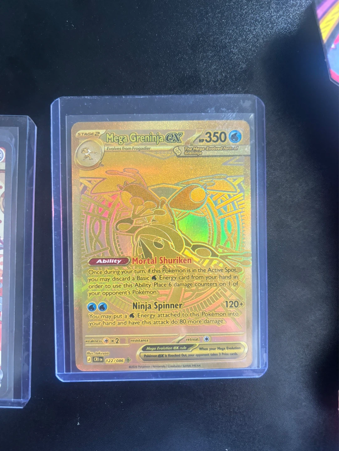 Pokemon Mega Greninja EX Card 122/122