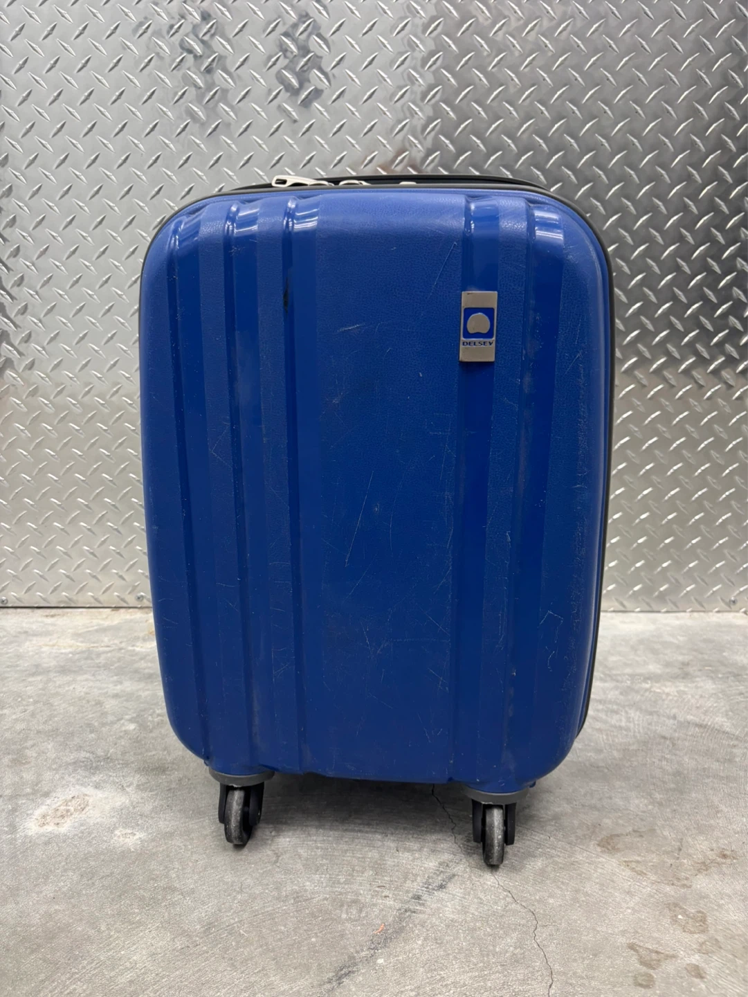Blue Delsey Hardside Carry-On Luggage