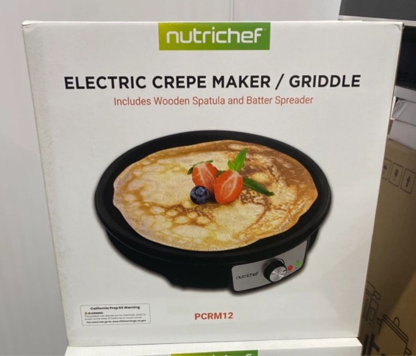 Nutrichef Electric Crepe Maker / Griddle PCRM12