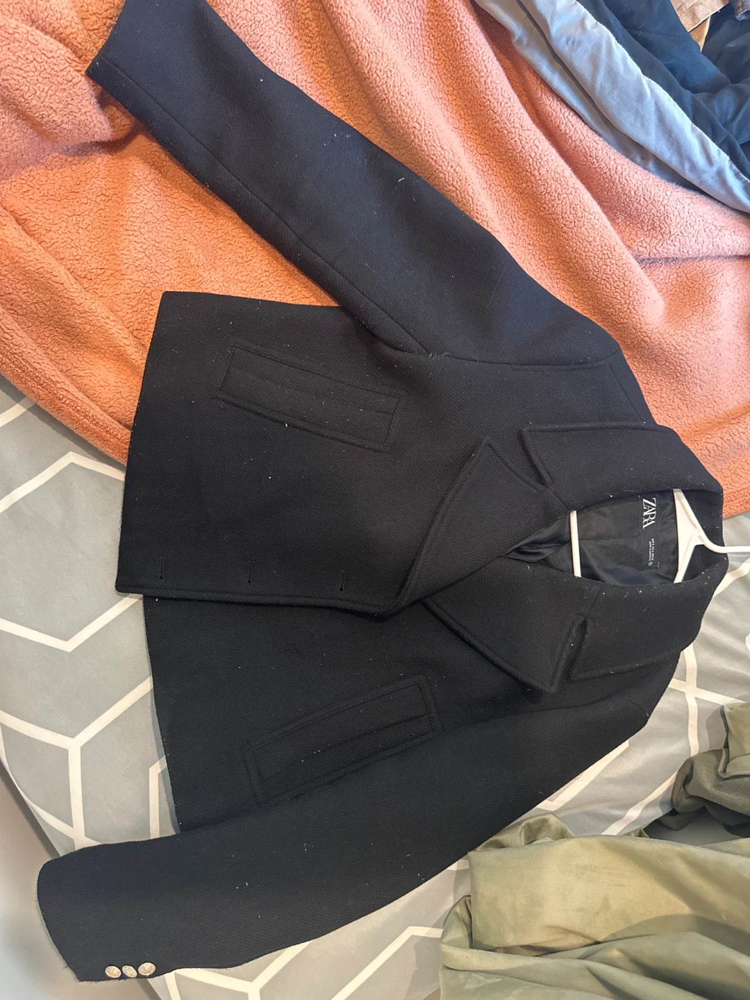 Black Zara Cropped Jacket - photo 2