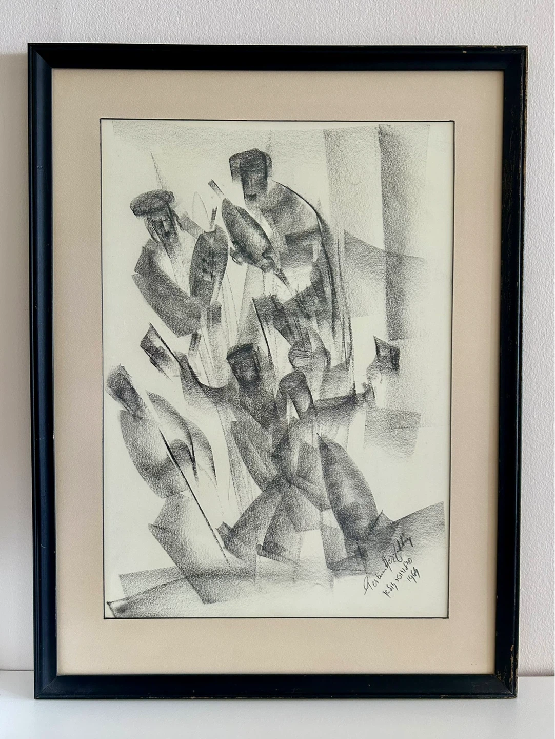 Collectible Art: Original Charcoal Drawing by Zoltan Perlmutter