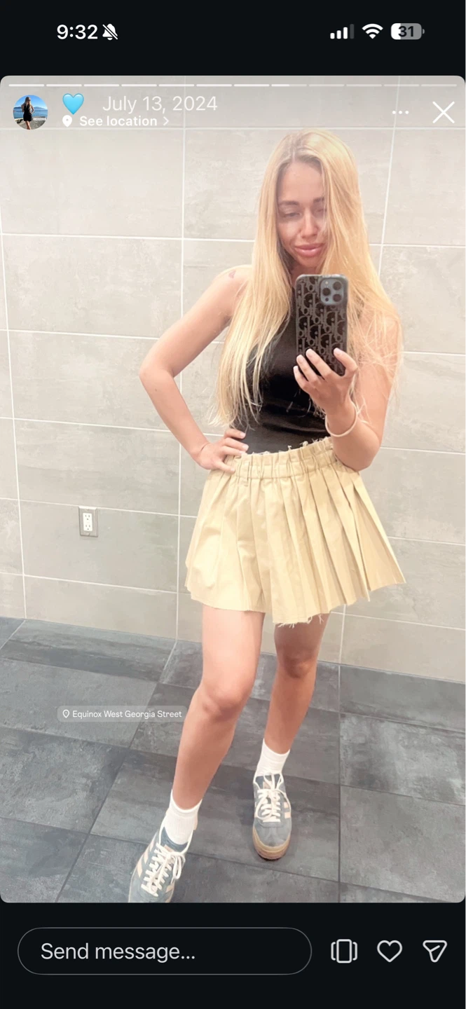 Pleated Mini Skirt