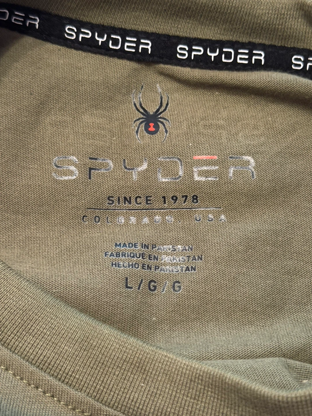 New Spyder Men's Green T-Shirt Size L - photo 5